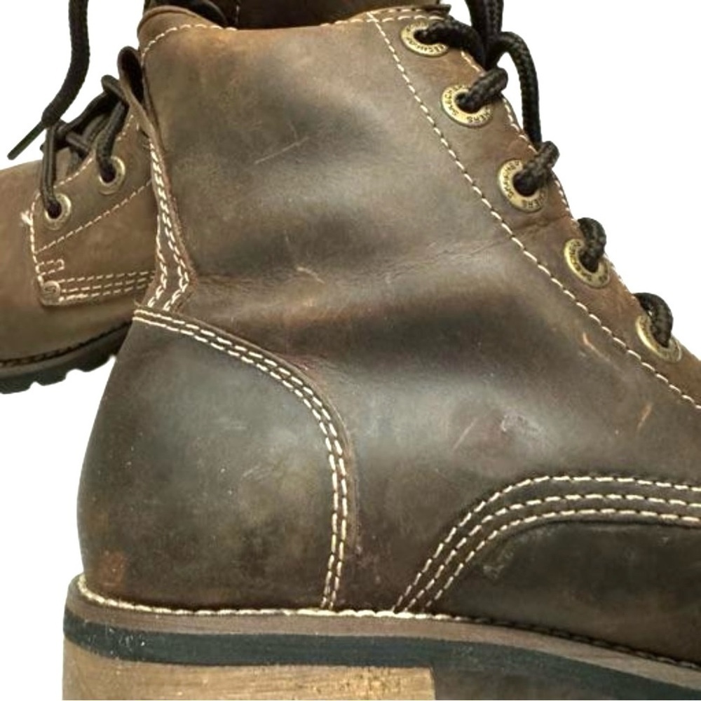 Skechers Womens Laramie Brown lace up Boots Size 7.5 NEW Has some scuff marks - Picture 11 of 16